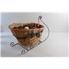 Image 3 : Wicker Sleigh Decor and Christmas Ornaments