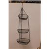 Image 2 : (2) 3 Tier Metal Hanging Baskets, Pyrex Measuring Cup