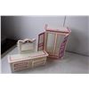 Image 3 : (5) Pieces of Barbie Plastic Canvas/Cross Stich Bedroom Furniture