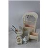 Image 2 : (9) Pieces of Baby Nursery Barbie Plastic Canvas/Cross Stitch Furniture