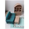Image 3 : (8) Piece Plastic Canvas/Cross Stitch Barbie Living Room Furniture Set
