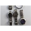 Image 2 : Silver Bracelet and (4) Quartz Watches - As Is
