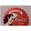 Image 2 : Metal Bottle Cap Sign: Coca Cola - 16" Diameter
