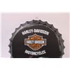 Image 2 : Metal Bottle Cap Sign: Harley Davidson - 16" Diameter