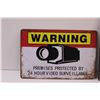 Image 2 : (2) Metal Signs: Volvo & Security/Surveillance - 12" x 8"