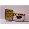 Image 1 : (2) Metal Signs: Shell & Video Surveillance - 12" x 8"