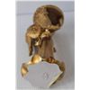 Image 4 : (2) Angel Brass Colored Pillar Candle Holders 8.75" Tall