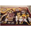Image 3 : (3) Fabric Tapestries- Tribal, East Indian, Elizabethan Era Up to 56.5" Tall x 67" Long