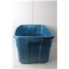 Image 3 : Blue Plastic Tote, No Lid 12" Tall x 14" Wide x 24" Long