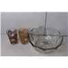 Image 3 : (2) Glasses, Glass Bowl, (2) Coin banks- As Is