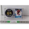 Image 1 : Chicago Blackhawks Hockey Puck & Connor Bedard Oct.11, 2023 Rookie Moments Card