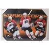 Image 3 : Philadelphia Flyers Framed Photo- Le Clair, Lindros, Renberg 20.25" Wide x 16.25" Tall