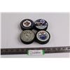 Image 1 : (4) Hockey Pucks (Winnipeg Jets, Blake Wheeler, Edmonton Oilers, 1947 All-Star Game)