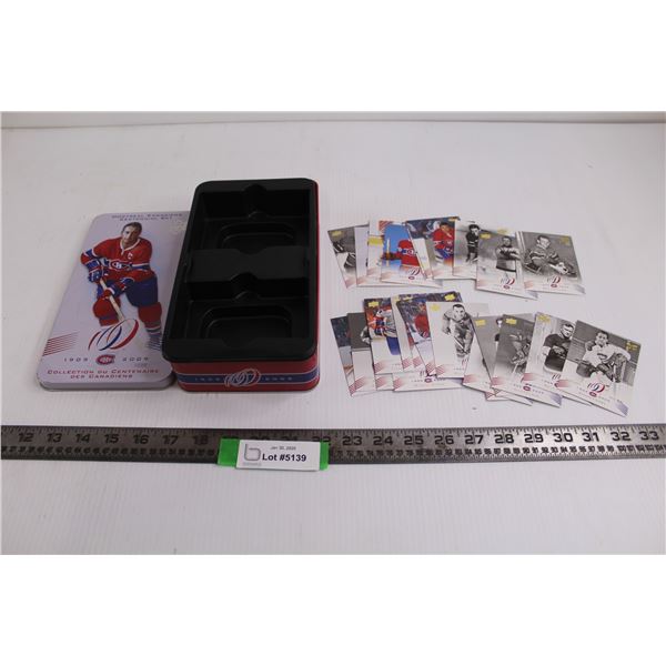 (25) Upper Deck NHL Trading Cards, Montreal Canadiens Centennial Tin
