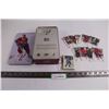 Image 1 : Upper Deck Centennial Montreal Canadiens Tin with (11) Trading Cards, Pack of O-Pee-Chee NHL Trading