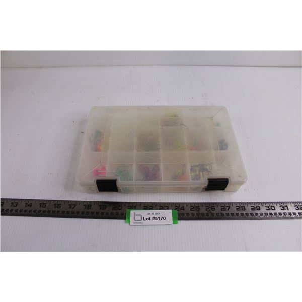 Bass Pro Shop Fishing Tackle Box with Contents (Hooks, Lures, Misc.)