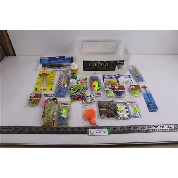 Assorted NIB Fishing Tackle with Tote