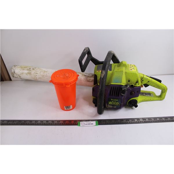 Poulin Wild Thing 18" Chainsaw - Working, Scotty Red Balt Jar