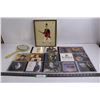 Image 1 : (14) CD Albums (Johnny Cash, Billy Ray Cyrus, Lionel Richie), Framed Vintage Wall Art 12" x 9.5", Vi