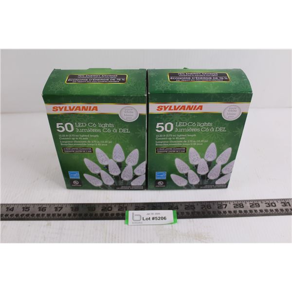 (2) Sylvania White LED String Lights - NIB