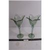 Image 1 : Pair of Glass Footed Vases