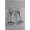 Image 2 : Pair of Glass Footed Vases