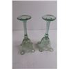 Image 3 : Pair of Glass Footed Vases