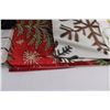 Image 3 : (7) Christmas Themed Throw Pillow Cases, Package Square Chair Leg Protectors (NIB), Desk Organizer