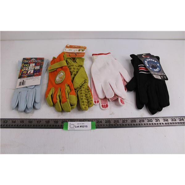 (4) Pair Unused Gloves (Gardening, Grip, Winter)