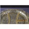 Image 2 : Amber Depression Glass "Madrid" Pattern Divided Plate - 10.5" Diameter