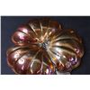 Image 3 : Marigold Iridescent Clover Divided Candy Dish - 7" Diameter