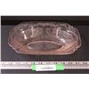 Image 1 : Pink Depression Glass Madrid Serving Bowl - 10" x 7" - Has Small Chip, As Pictured