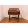 Image 1 : * Antique Cutlery Baroque Style Wooden Table w/Drawer & Hinged Top - 23" x 15" x 30" - Some Wear, As