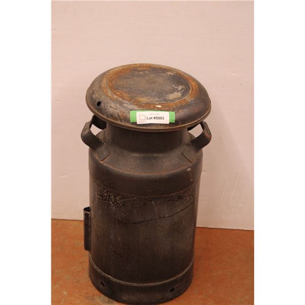 * Vintage Metal Milk Canister - 21" x 11" - Some Wear, As Is