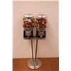 Image 1 : * Beaver Brand Double Gum Ball Machine & Stand - 16" x 40" x 12" - As Is