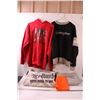 Image 1 : (4) Hooded Sweaters - Size Large (Some Wear) & Orange Toque