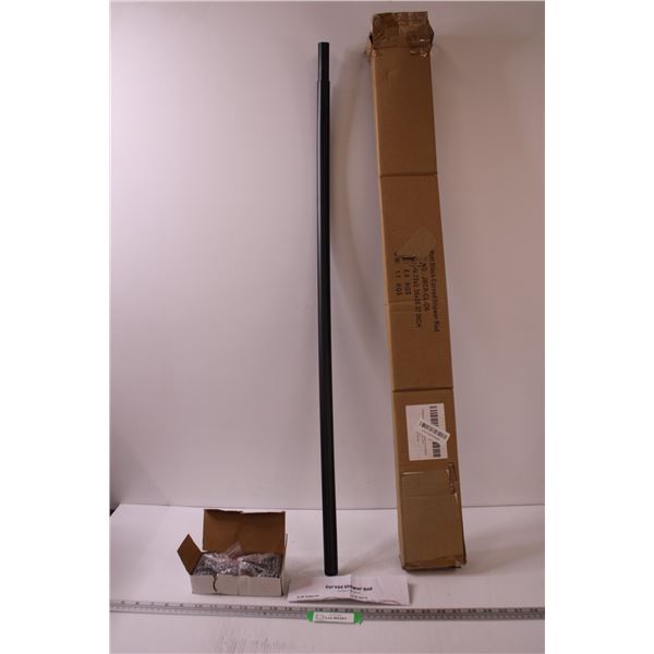 Curved Black Shower Rod Set - up to 60" Long