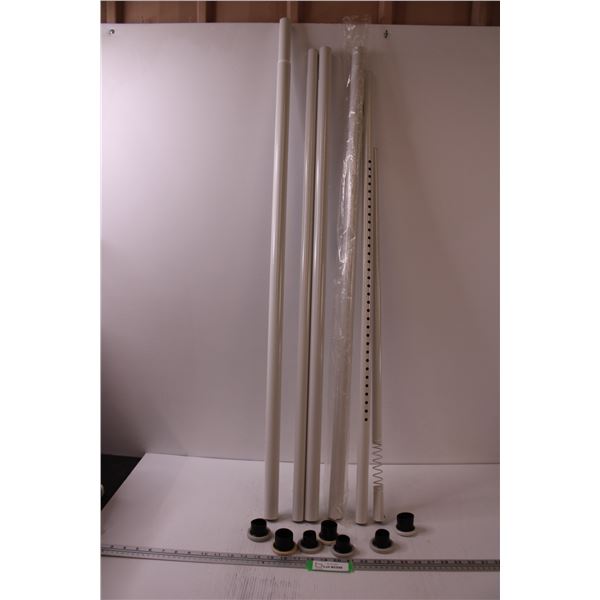 (5) Adjustable Push Fit Curtain Rods - Various Sizes - As Is