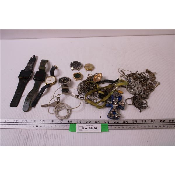 (7) Watches (As Is), Necklaces, Misc
