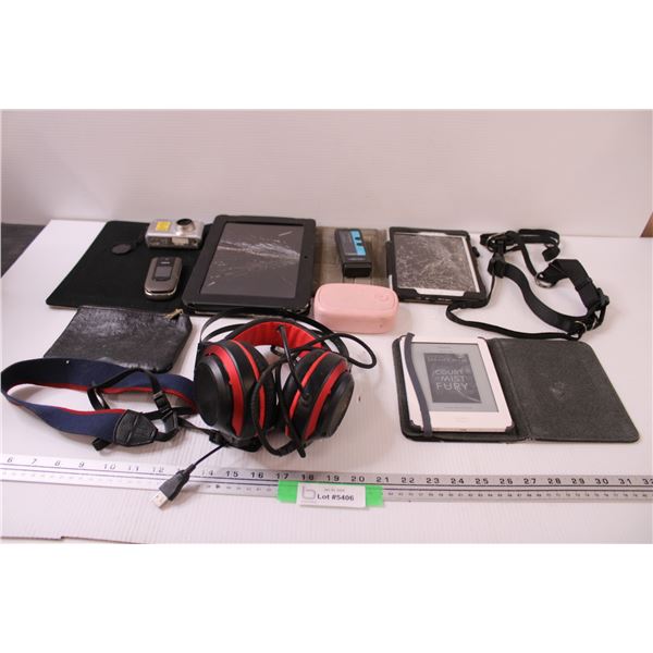 Kobo E-Reader, Samsung 8" Tablet, 10" Tablet (ALL AS IS), Sony Camera, Gaming Headphones, (As Is), S