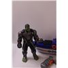 Image 2 : Toy Lot: Hulk, Fortnite Action Figure, Police Boat, Meccano Drill, LN Remote Control - As Is