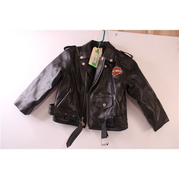 * Harley Davidson Children's Leather Jacket - Size 7