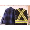 Image 5 : High Vis Work Vest - Size XL & Plaid Work Jacket - Size Large