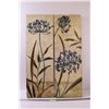 Image 1 : (2) Flower Printed Canva Pictures - Some Wear - 12" x 36" - CANNOT SHIP