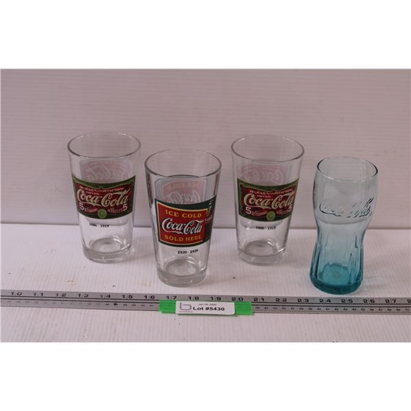 (4) Coca Cola Glasses - Assorted Styles