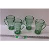Image 1 : (4) Coca Cola Green Glass Handled Glasses