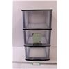 Image 1 : Three Drawer Plastic Organizer - 12"x 13.25" x 24.5"