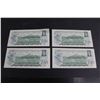 Image 2 : (4) Canadian $1 Bills - Consecutive Series