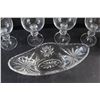Image 3 : Frosted White Vase, Crystal Goblets and Dish