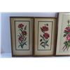 Image 2 : (3) Framed Floral Embroidery Art Wall Hanging Decorations 20'' x 11''